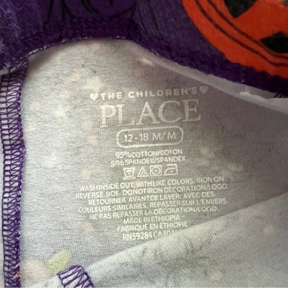 CHILDREN’S PLACE Purple Halloween Leggings, 12-18mo
